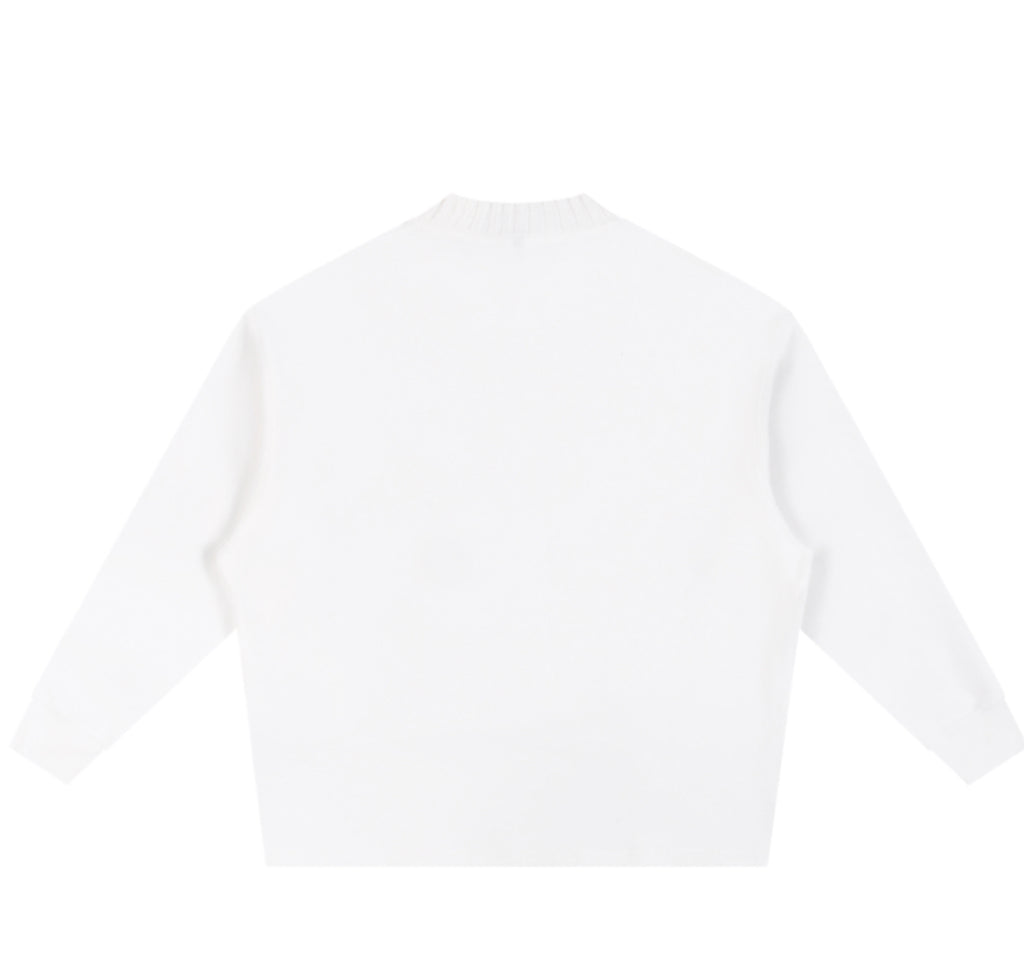 Knitted Round Neck Oversize Sweatshirt