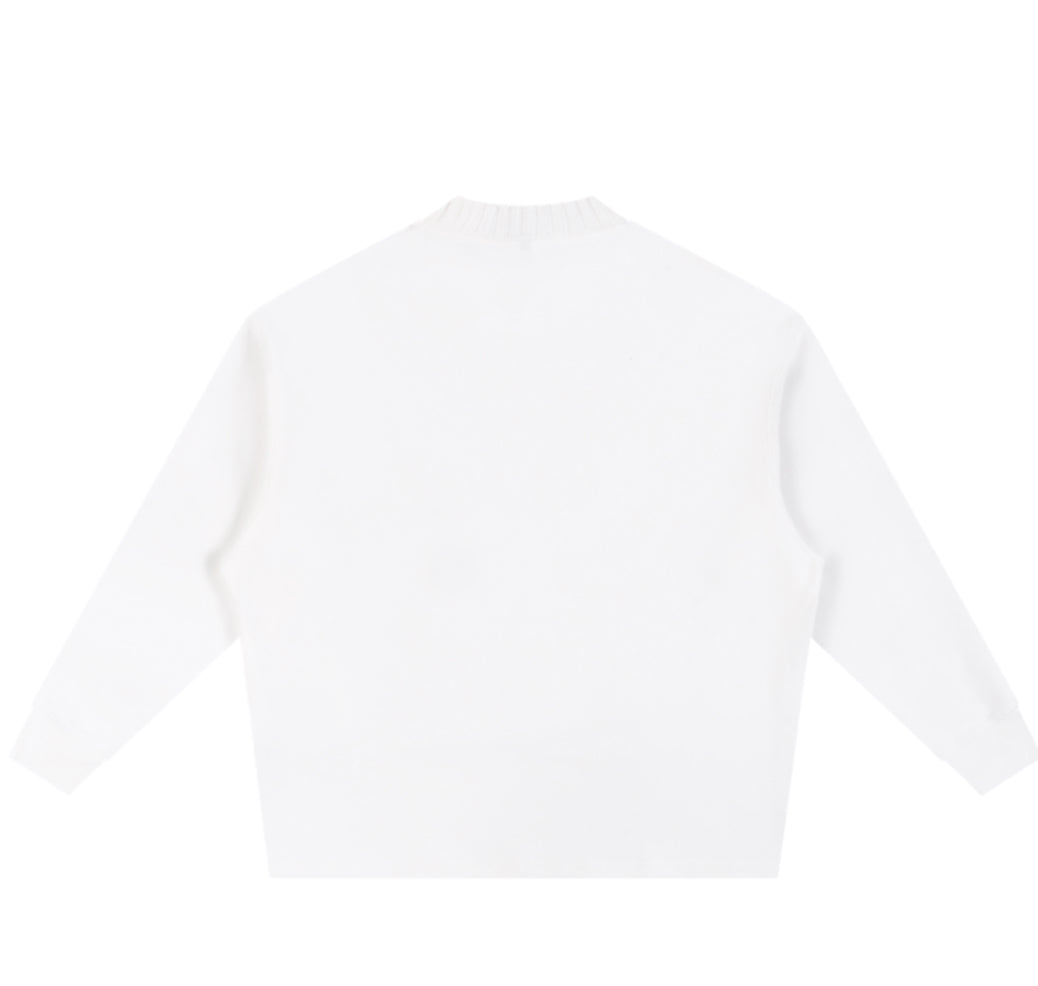 Knitted Round Neck Oversize Sweatshirt
