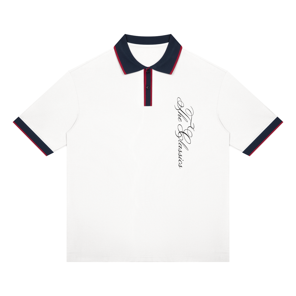 Unisex Color Block Polo Shirt