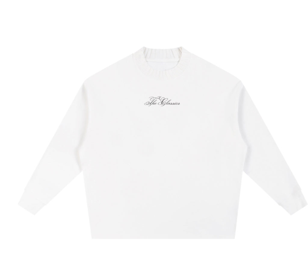 Knitted Round Neck Oversize Sweatshirt