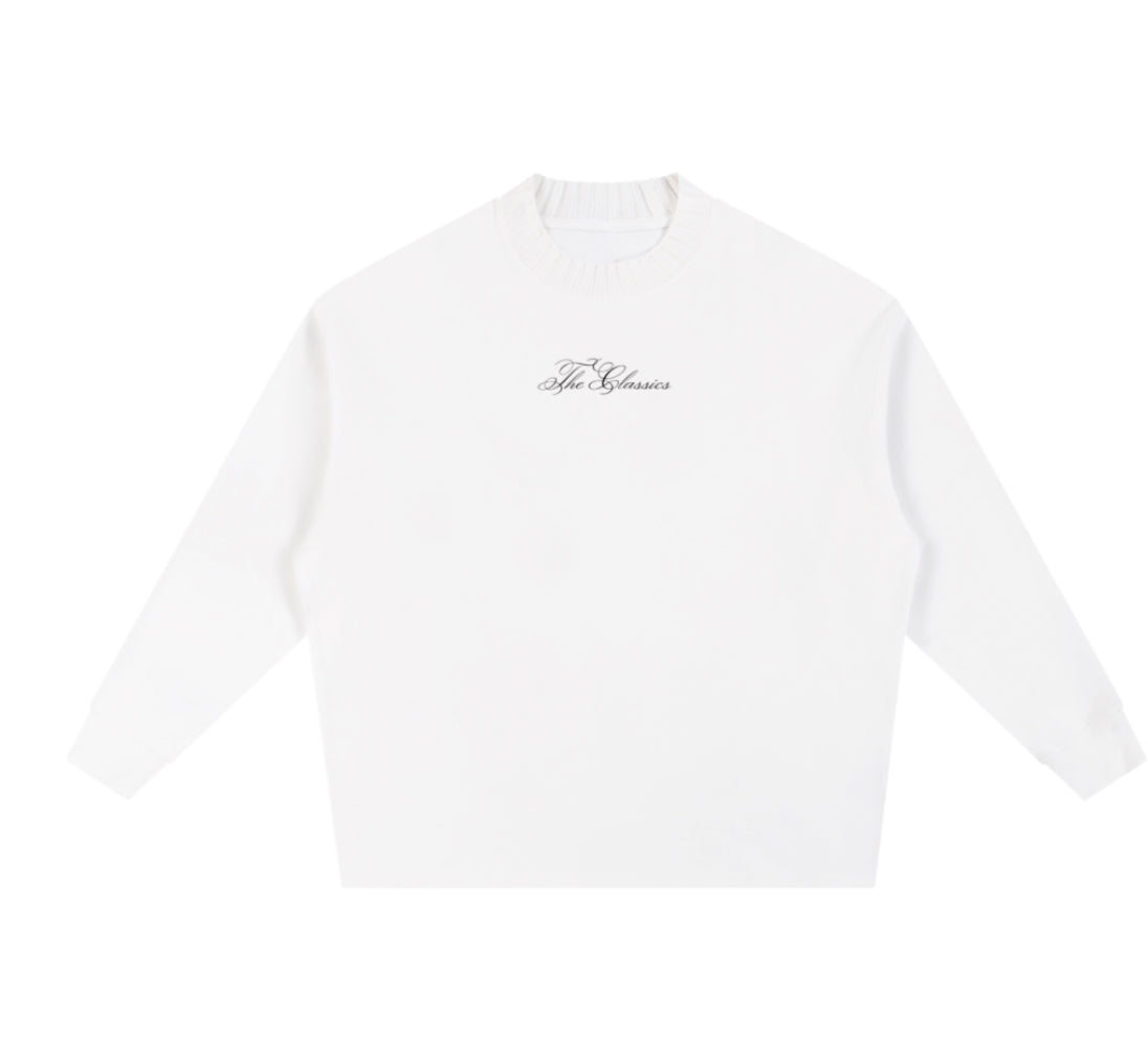 Knitted Round Neck Oversize Sweatshirt