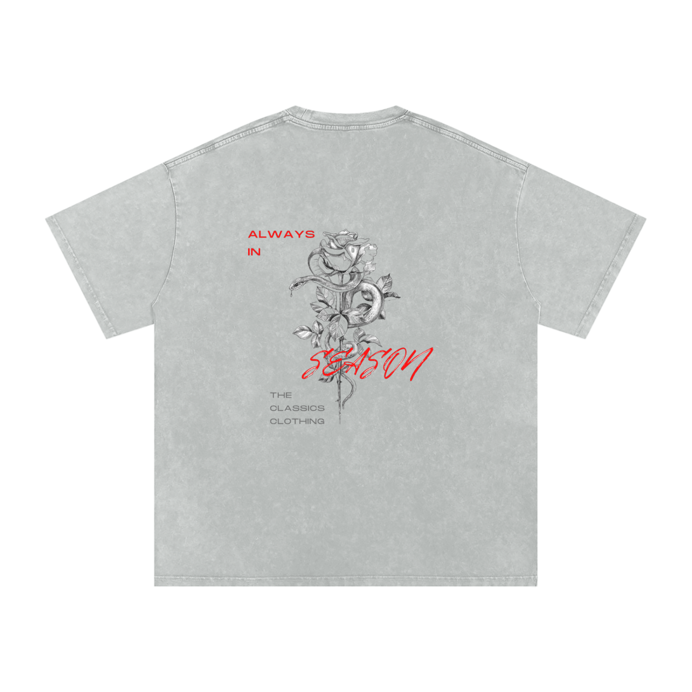 Snow Washed Oversized Cotton T-Shirt