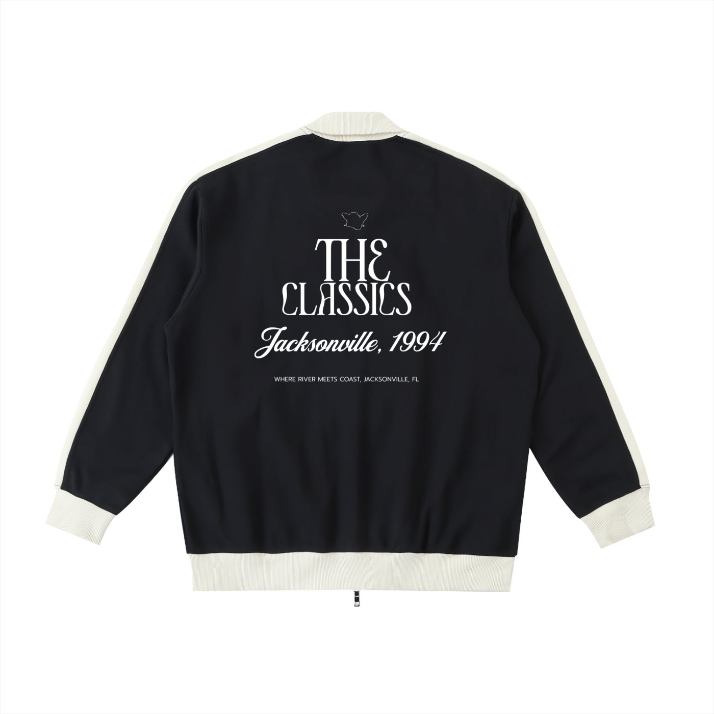 Contrast Trim Stand Collar Jacket