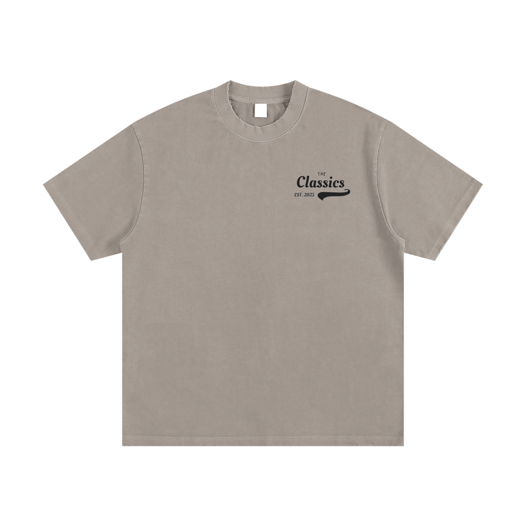 Heavyweight Vintage Washed Frayed T-Shirt
