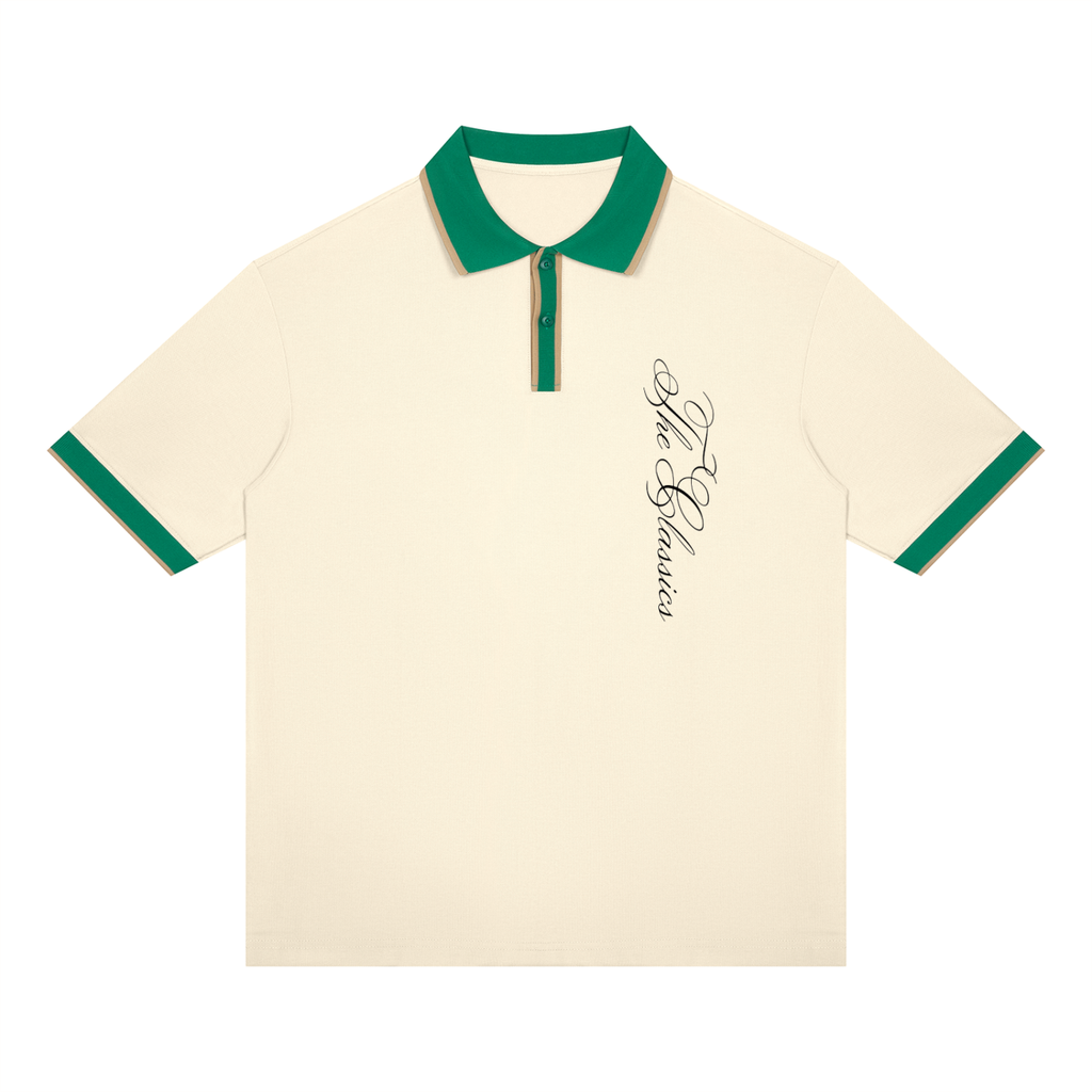 Unisex Color Block Polo Shirt